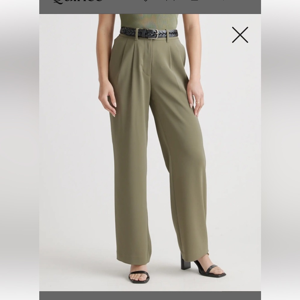Quince Olive Green Women's Trousers